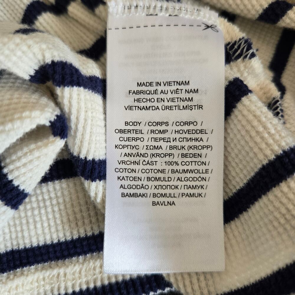 Lauren Ralph Lauren Women Drop Waist Dress Waffle Knit Preppy Fall Striped Small - Picture 12 of 13
